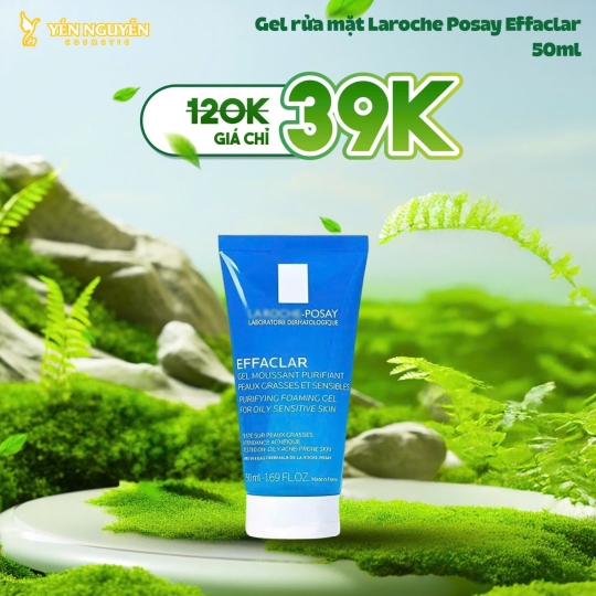 Gel Rửa Mặt La Roche-Posay Dành Cho Da Dầu, Nhạy Cảm 400ml Effaclar Purifying Foaming Gel
