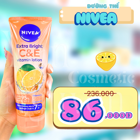 Dưỡng Thể Nivea Extra Bright C&E Vitamin C 50x + Vitamin E 180ml