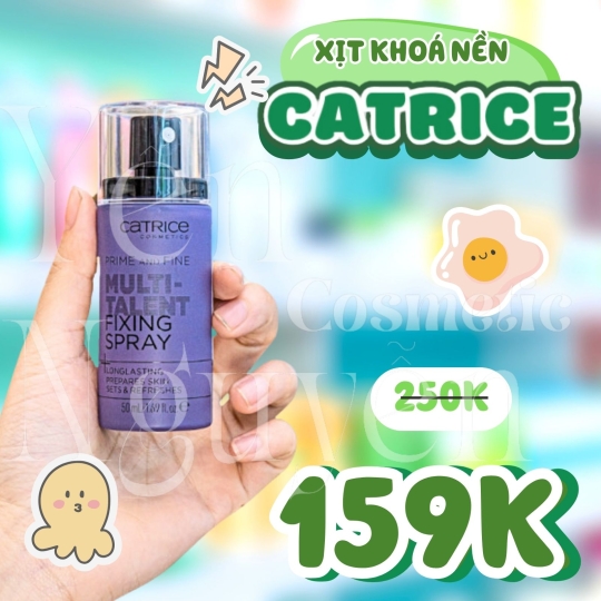 Xịt Khóa Nền Catrice Prime And Fine Multitalent Fixing Spray 50ml (Tím)