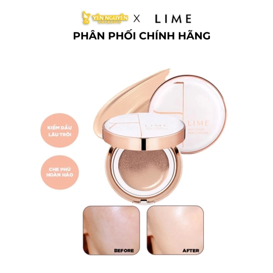 Phấn Nước Lime Real Cover Pink Cushion SPF50+ PA+++ 20g