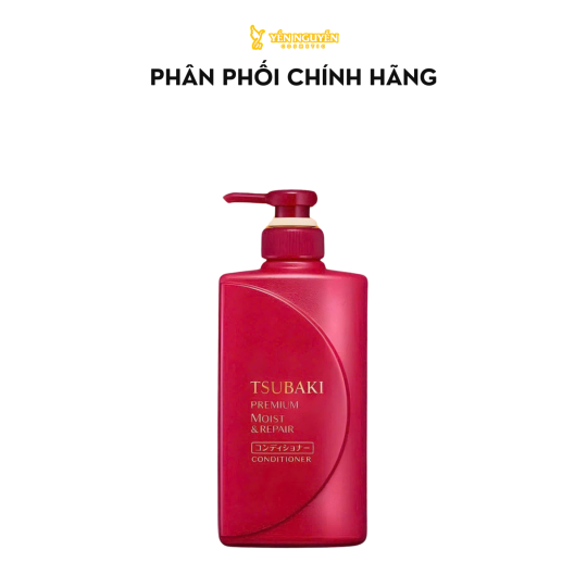 Dầu Xả Tsubaki Premium Moist Conditioner Dưỡng Tóc Bóng Mượt 490ml