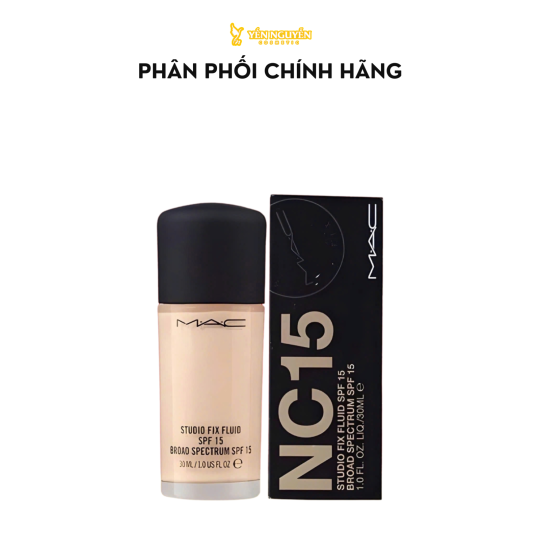 Kem nền Kiềm Dầu Mac Studio Fix Fluid SPF 15 màu NC15 – Tone Sáng (30ml)