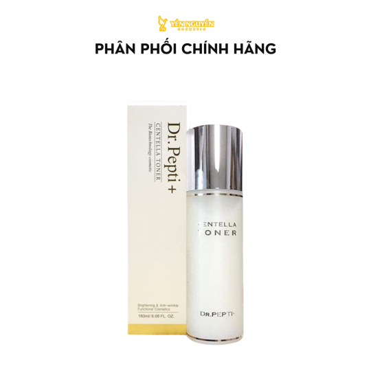 Nước Hoa Hồng Rau Má Làm Dịu, Dưỡng Sáng Da Dr.Pepti+ Centella Toner 180ml
