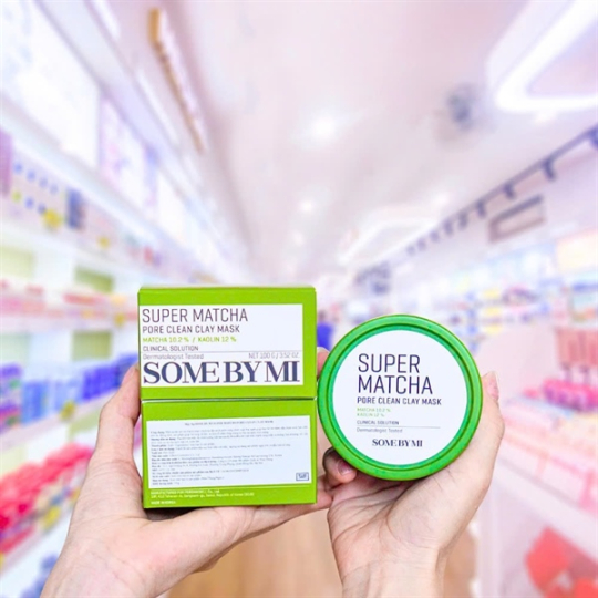 Mặt Nạ Đất Sét Trà Xanh Giúp Làm Sạch, Thu Nhỏ Lỗ Chân Lông Some By Mi Super Matcha Pore Clean Clay Mask 100g