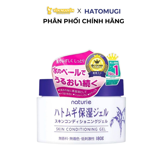 Gel Dưỡng Ẩm Da Chiết Xuất Từ Hạt Cây Ý Dĩ Naturie Hatomugi Skin Conditioning Gel 180g