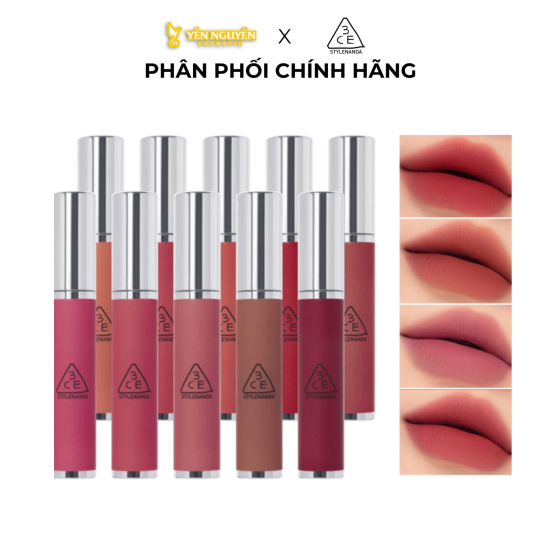 Son Lì 3CE Mịn Môi Cherry Fluff Hazy Lip Clay 4g