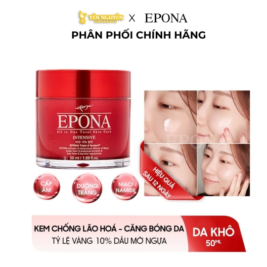 Kem Dưỡng Từ Dầu Ngựa Epona All In One Total Skin Care Intensive 50ml