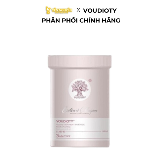 Kem Ủ Tóc Phục Hồi, Mềm Mượt, Hương Nước Hoa Biotin Collagen Voudioty Essence Hồng 500ml