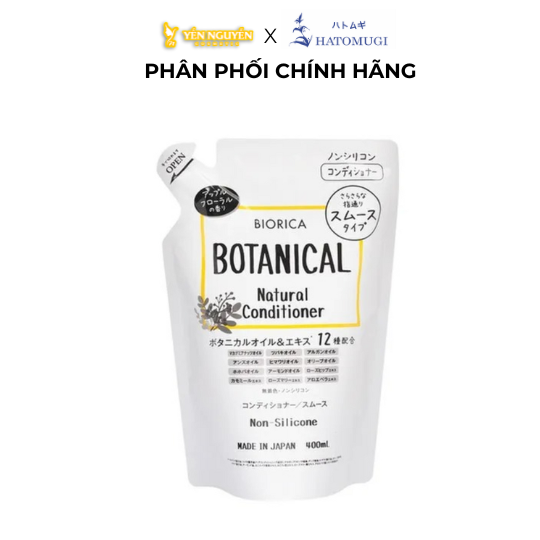 Dầu Xả Botanical Biorica Natural Non-Silicone Túi 400ml