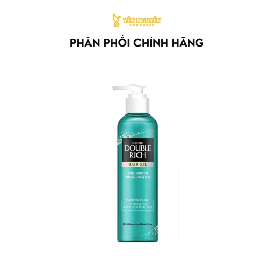 Gel Tạo Kiểu Tóc Double Rich Hair Gel Strong Hold Giữ Nếp Tóc Uốn 250ml