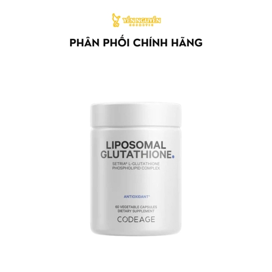 Viên uống chống oxy hóa, làm sáng da, thải độc gan Codeage Liposomal Glutathione