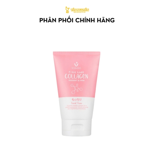 Sữa rửa mặt dưỡng sáng và săn chắc da Scentio Pink Collagen Radiant & Firm Facial Foam 100ml