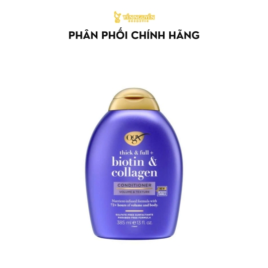 ​​Dầu Xả OGX Thick & Full + Biotin & Collagen Làm Dày Tóc 385ml (Màu Tím)