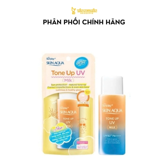 Sữa Chống Nắng Skin Aqua Tone Up UV Milk Latte Beige 50G (Cam)