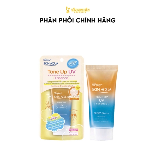 Tinh Chất Chống Nắng Hiệu Chỉnh Sắc Da Sunplay Skin Aqua Tone Up UV Essence Latte Beige SPF50+ PA++++ 50g