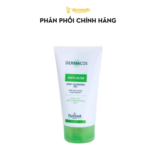 Sữa Rửa Mặt Sạch Sâu, Ngừa Mụn Farmona Dermacos Anti-Acne Deep Cleansing Gel 150ml