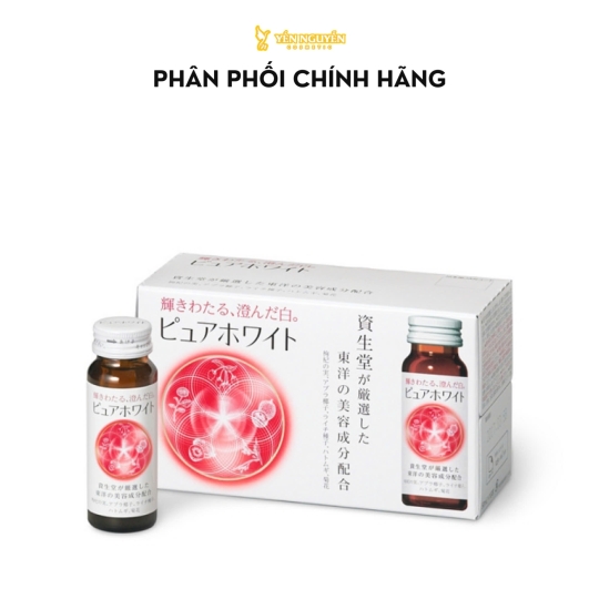 Nước Uống Shiseido Collagen Pure White Trắng Da, Giảm Nám Nhật Bản 50ml x 10 PCS