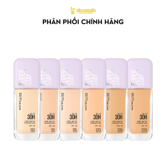 Kem Nền Maybelline Super Stay Up To 30H Lumi Matte Foundation 35ml Bắt Sáng, Che Phủ Cao, Siêu Nhẹ Mặt