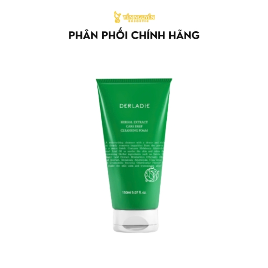 Sữa Rửa Mặt Tràm Trà Cho Da Dầu Mụn Derladie Herbal Extract Care Deep Cleansing Foam 150ml
