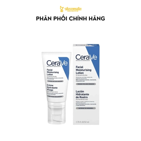 Sữa Dưỡng Ẩm Cerave Facial Moisturizing Lotion For Normal To Dry Skin Ban Đêm 52ml