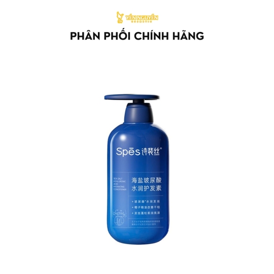 Dầu Xả Chiết Xuất Muối Biển Hỗ Trợ Kiềm Dầu SPES Sea Salt Hyaluronic Acid Hydrating Conditioner 600ML