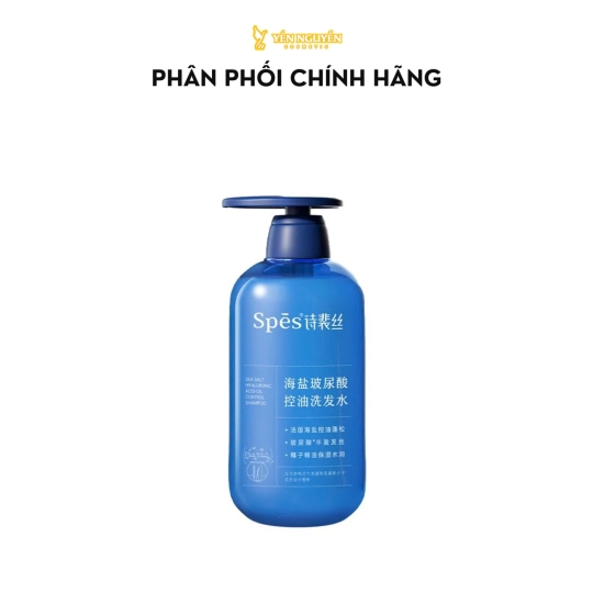 Dầu Gội Chiết Xuất Muối Biển Hỗ Trợ Kiềm Dầu SPES Sea Salt Hyaluronic Acid Hydrating Shampoo 600ml