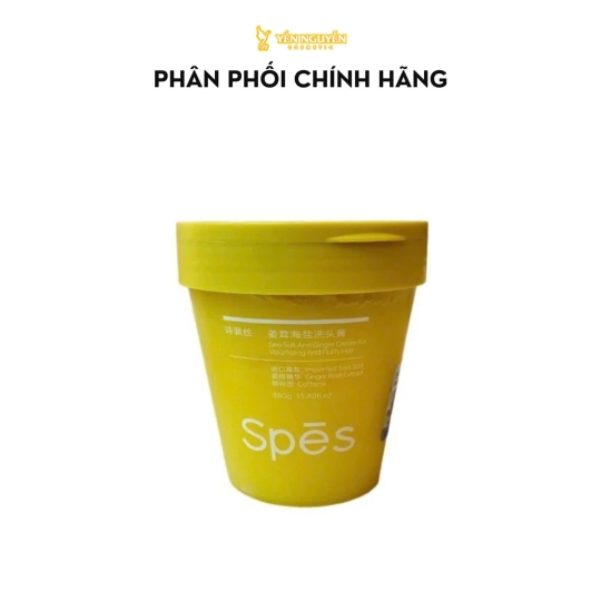 Tẩy Tế Bào Chết Da Đầu Hương Gừng Spes Sea Salt And Ginger Cream For Volumizing And Fluffy Hair  380g